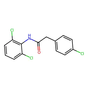2-(4-chlorophenyl)-N-(2,6-dichlorophenyl)acetamide structure