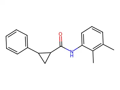 N-(2,3-dimethylphenyl)-2-phenylcyclopropanecarboxamide structure