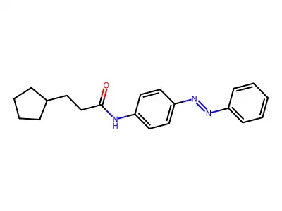 Cyclopentanepropanamide, N-[4-(2-phenyldiazenyl)phenyl]- structure