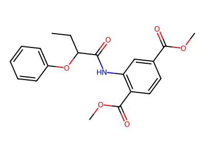 Dimethyl 2-[(2-phenoxybutanoyl)amino]terephthalate structure
