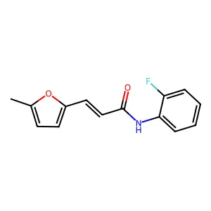 (E)-N-(2-fluorophenyl)-3-(5-methylfuran-2-yl)acrylamide structure