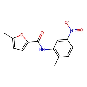 5-methyl-N-(2-methyl-5-nitrophenyl)furan-2-carboxamide structure