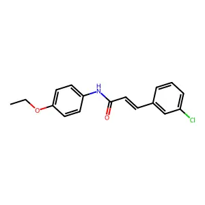 3-(3-chlorophenyl)-N-(4-ethoxyphenyl)acrylamide structure