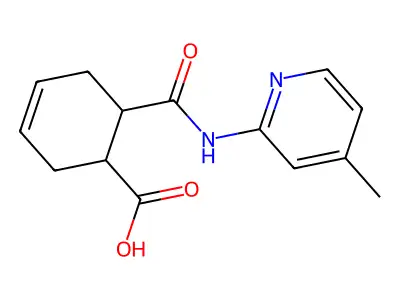 6-[(4-Methylpyridin-2-yl)carbamoyl]cyclohex-3-ene-1-carboxylic acid structure