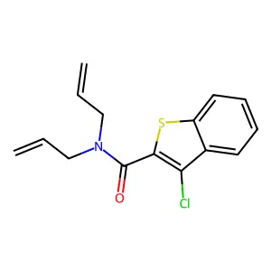 N,N-diallyl-3-chloro-1-benzothiophene-2-carboxamide structure