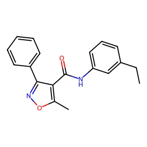 N-(3-ethylphenyl)-5-methyl-3-phenyl-1,2-oxazole-4-carboxamide structure