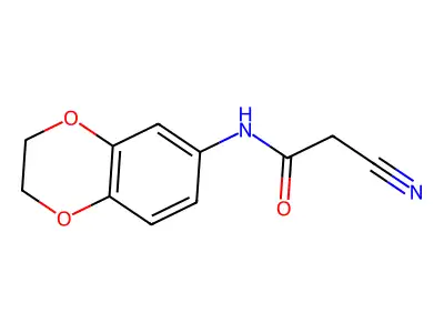 2-cyano-N-(2,3-dihydro-1,4-benzodioxin-6-yl)acetamide structure