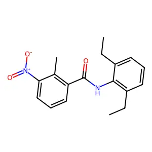 N-(2,6-diethylphenyl)-2-methyl-3-nitrobenzamide structure