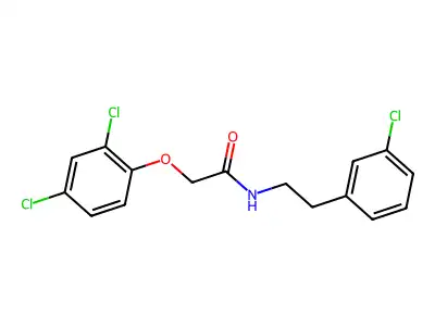 N-[2-(3-chlorophenyl)ethyl]-2-(2,4-dichlorophenoxy)acetamide structure