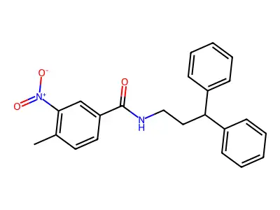 N-(3,3-Diphenylpropyl)-4-methyl-3-nitrobenzamide structure