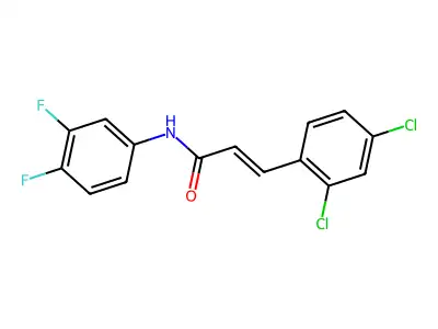 2-Propenamide, 3-(2,4-dichlorophenyl)-N-(3,4-difluorophenyl)- structure