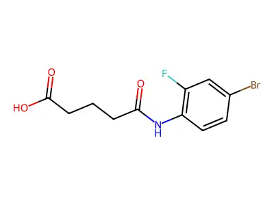 5-(4-Bromo-2-fluoroanilino)-5-oxopentanoic acid structure