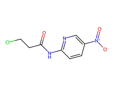 3-chloro-N-(5-nitropyridin-2-yl)propanamide structure