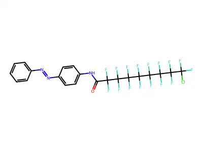 9-chloro-2,2,3,3,4,4,5,5,6,6,7,7,8,8,9,9-hexadecafluoro-N-(4-phenyldiazenylphenyl)nonanamide structure