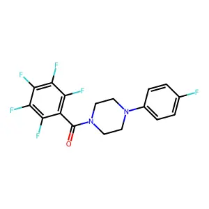 [4-(4-Fluorophenyl)piperazin-1-yl]-(2,3,4,5,6-pentafluorophenyl)methanone structure