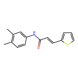 (E)-N-(3,4-dimethylphenyl)-3-thiophen-2-ylprop-2-enamide structure