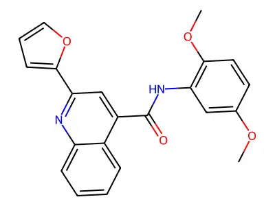 N-(2,5-dimethoxyphenyl)-2-(furan-2-yl)quinoline-4-carboxamide structure