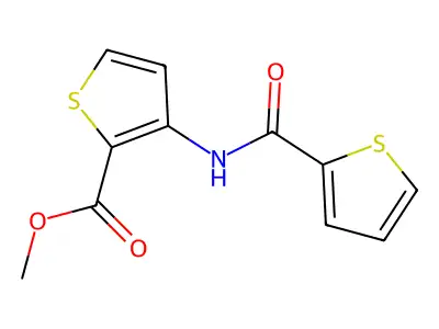 Methyl 3-(2-thienylcarbonylamino)thiophene-2-carboxylate structure