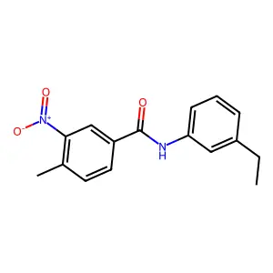 N-(3-ethylphenyl)-4-methyl-3-nitrobenzamide structure