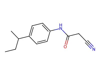 N-(4-(butan-2-yl)phenyl)-2-cyanoacetamide structure
