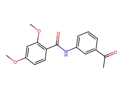 N-(3-acetylphenyl)-2,4-dimethoxybenzamide structure