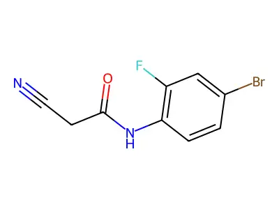 N-(4-bromo-2-fluorophenyl)-2-cyanoacetamide structure