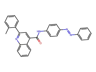 4-Quinolinecarboxamide, 2-(2-methylphenyl)-N-[4-(2-phenyldiazenyl)phenyl]- structure