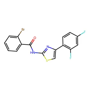 2-bromo-N-[4-(2,4-difluorophenyl)-1,3-thiazol-2-yl]benzamide structure