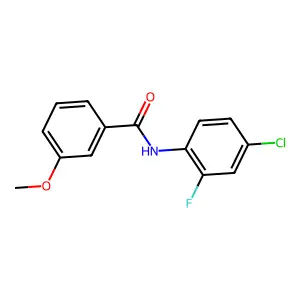 N-(4-chloro-2-fluorophenyl)-3-methoxybenzamide structure