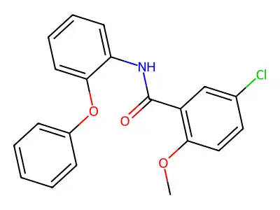 5-chloro-2-methoxy-N-(2-phenoxyphenyl)benzamide structure