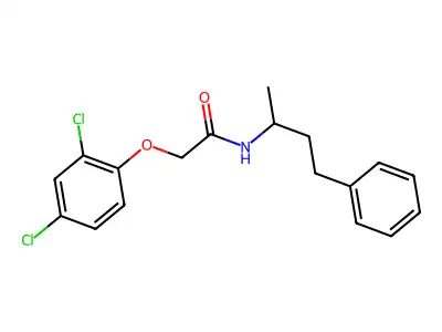 2-(2,4-dichlorophenoxy)-N-(4-phenylbutan-2-yl)acetamide structure