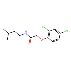2-(2,4-dichlorophenoxy)-N-(3-methylbutyl)acetamide structure