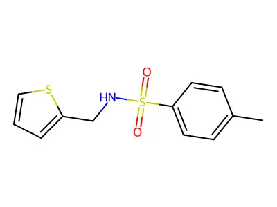 4-methyl-N-(thiophen-2-ylmethyl)benzenesulfonamide structure