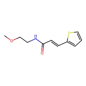 (E)-N-(2-methoxyethyl)-3-thiophen-2-ylprop-2-enamide structure