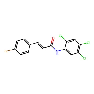 (E)-3-(4-bromophenyl)-N-(2,4,5-trichlorophenyl)prop-2-enamide structure