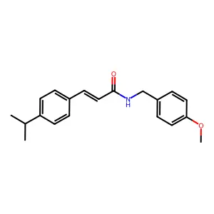 N-[(4-methoxyphenyl)methyl]-3-(4-propan-2-ylphenyl)prop-2-enamide structure