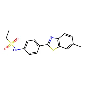 N-[4-(6-methyl-1,3-benzothiazol-2-yl)phenyl]ethanesulfonamide structure