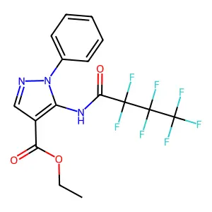 Ethyl 5-(2,2,3,3,4,4,4-heptafluorobutanamido)-1-phenyl-1H-pyrazole-4-carboxylate structure