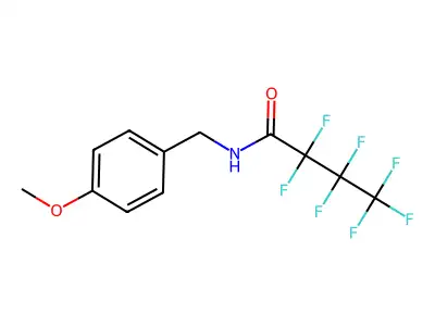4-Methoxybenzylamine, N-heptafluorobutyryl- structure