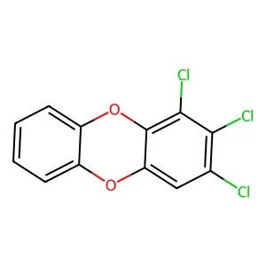 1,2,3-Trichlorodibenzo-p-dioxin structure