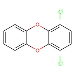 1,4-Dichlorodibenzo-P-dioxin structure