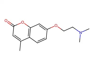 2H-1-Benzopyran-2-one, 7-(2-(dimethylamino)ethoxy)-4-methyl- structure