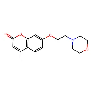 2H-1-Benzopyran-2-one, 4-methyl-7-(2-(4-morpholinyl)ethoxy)- structure