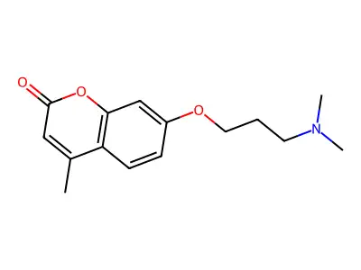 2H-1-Benzopyran-2-one, 7-(3-(dimethylamino)propoxy)-4-methyl- structure
