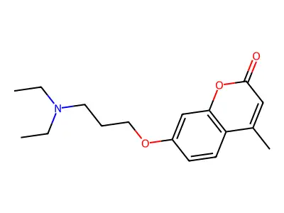2H-1-Benzopyran-2-one, 7-(3-(diethylamino)propoxy)-4-methyl- structure
