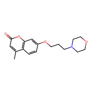 2H-1-Benzopyran-2-one, 4-methyl-7-(3-(4-morpholinyl)propoxy)- structure
