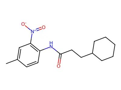 3-cyclohexyl-N-(4-methyl-2-nitrophenyl)propanamide structure