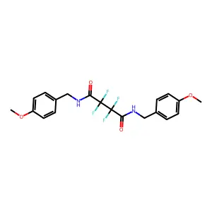 2,2,3,3-tetrafluoro-N,N'-bis[(4-methoxyphenyl)methyl]butanediamide structure