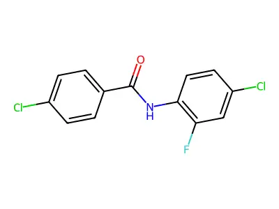 4-chloro-N-(4-chloro-2-fluorophenyl)benzamide structure