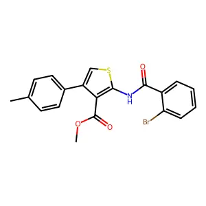 Methyl 2-[(2-bromobenzoyl)amino]-4-(4-methylphenyl)thiophene-3-carboxylate structure